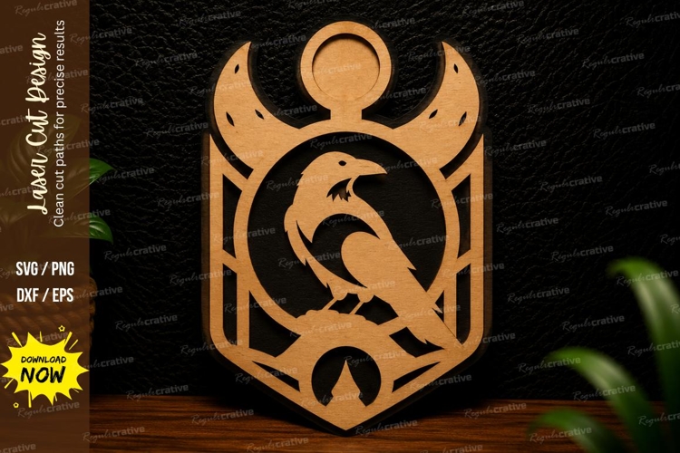 Moon Bird Frame Laser Cut SVG Design moon bird svg, bird