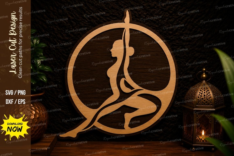 Yoga Pose Laser Cut SVG Design yoga pose svg, meditation