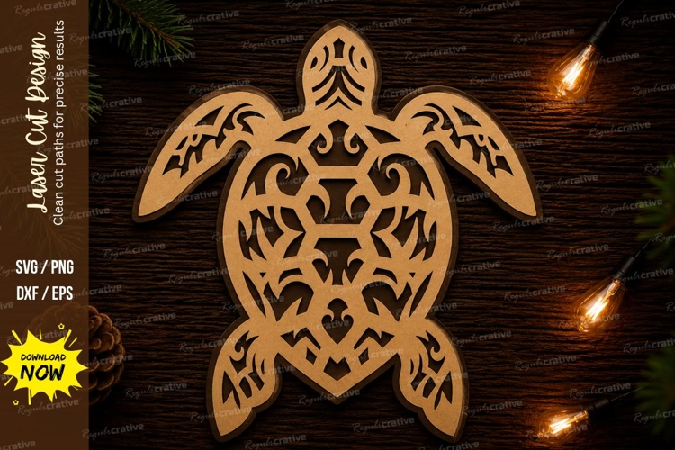Mandala sea turtle svg Image 6