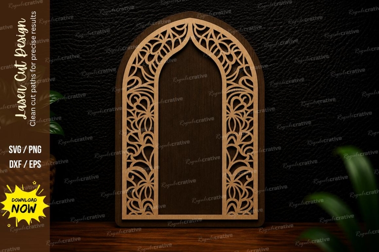 Ornate Arch Frame Laser Cut SVG Design ornate arch svg