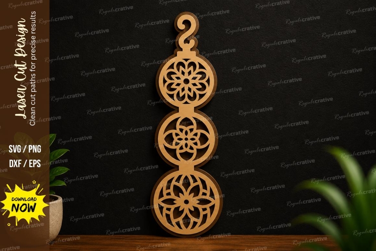 Mandala Hanging Ornament Laser Cut SVG Design mandala