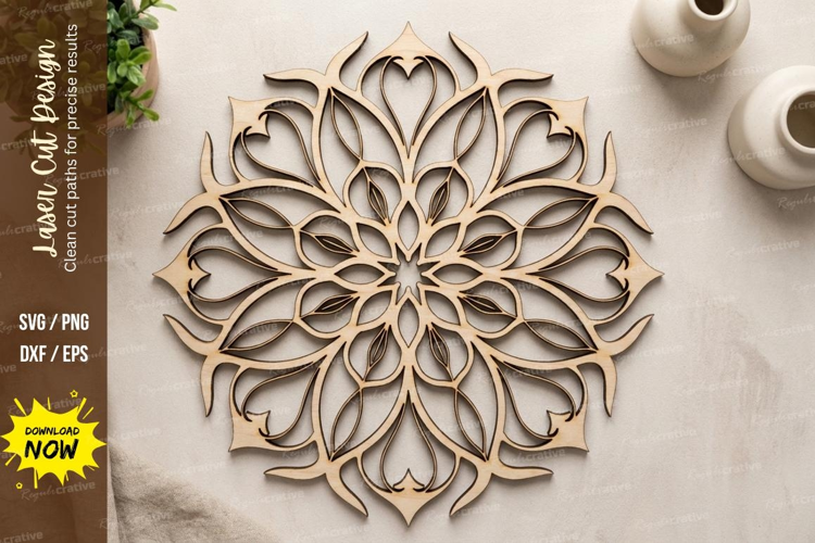 Elegant Flower Laser Cut SVG laser cut svg, elegant flower