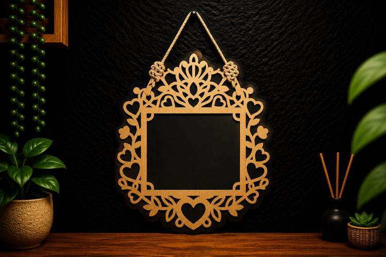 Ornamental Hanging Frame Laser Cut SVG Design ornamental fra