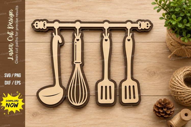 Kitchen Utensils Laser Cut SVG Design kitchen svg, kitchen
