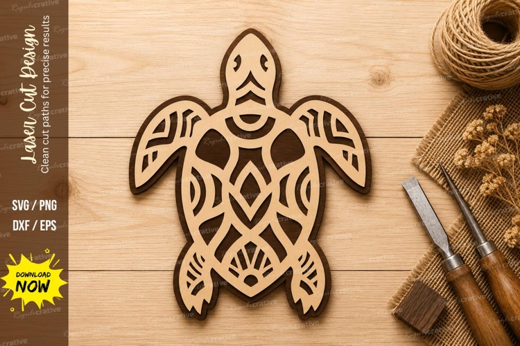 Tribal turtle svg Image 2