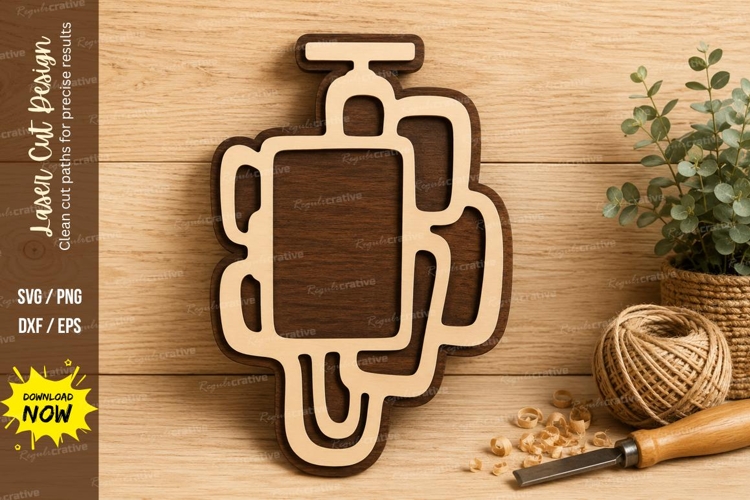 Modern Abstract Frame Laser Cut SVG Design abstract frame