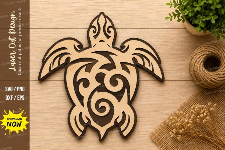Tribal turtle svg
