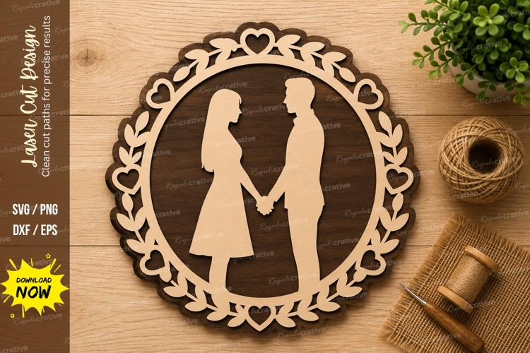Wedding Couple Silhouette Image 6