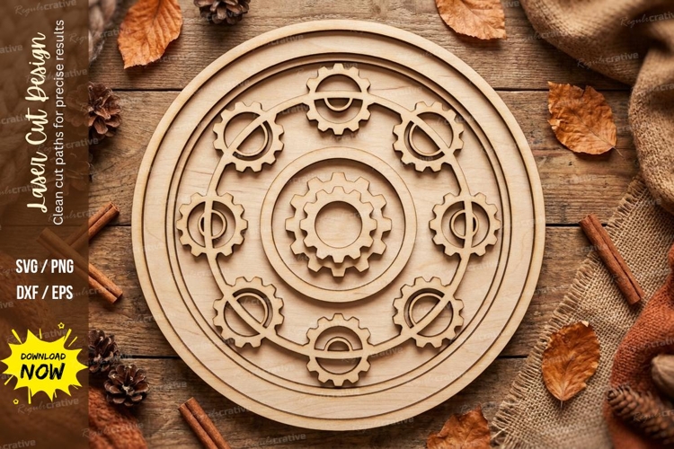 Vintage Mandala Laser Cut SVG laser cut svg, vintage mandala