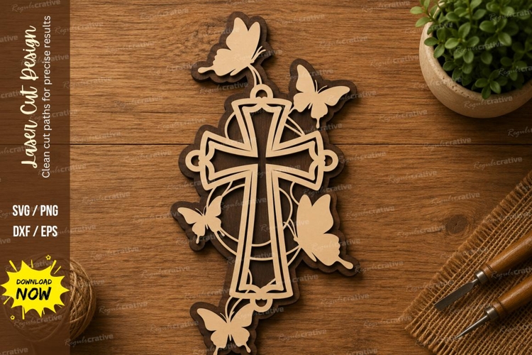 Butterfly Cross Svg Image 20