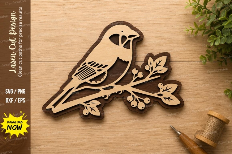 Bird On Branch Svg Image 22