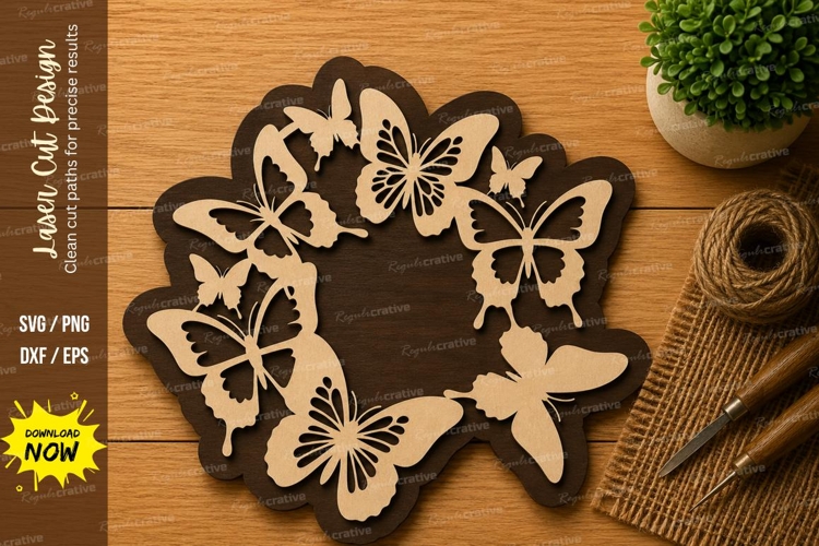 Butterfly Frame Svg Image 3