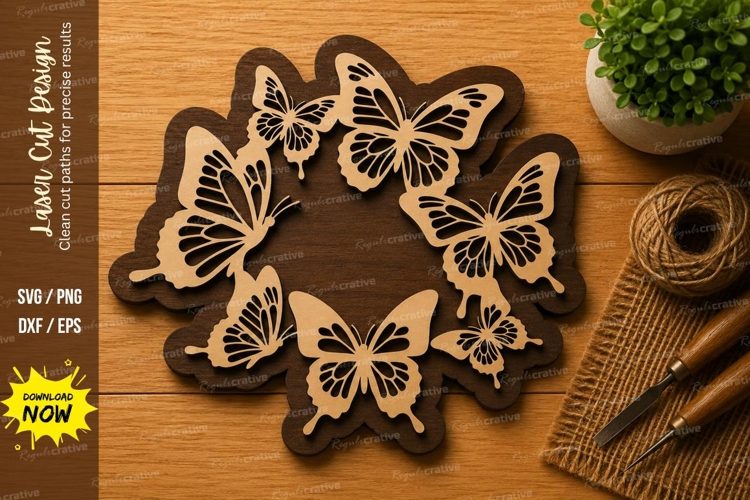 Butterfly Frame Svg