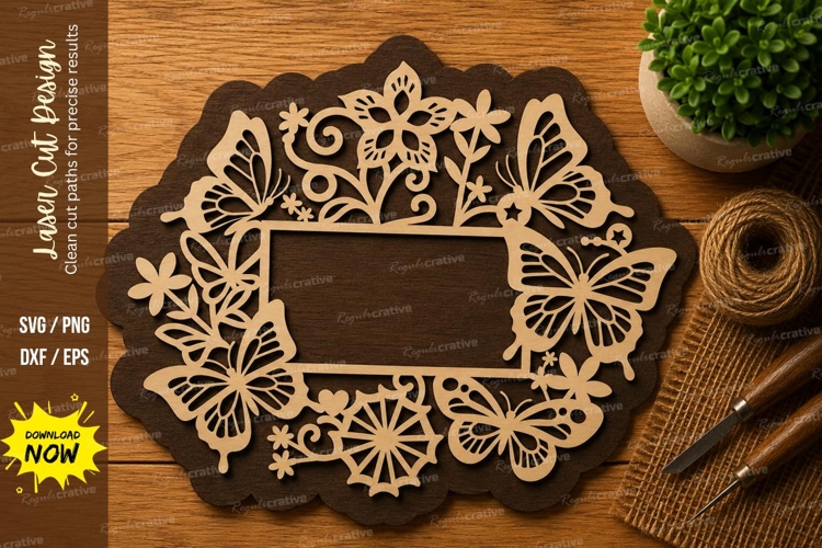 Butterfly Frame Svg Image 7