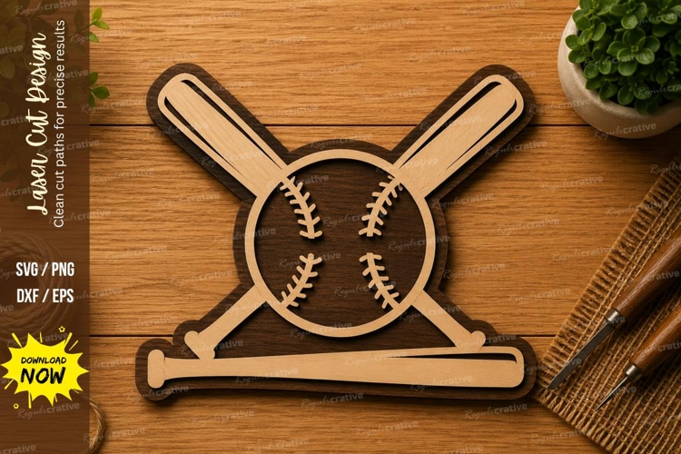Crossed Baseball Bats SVGs Image 2