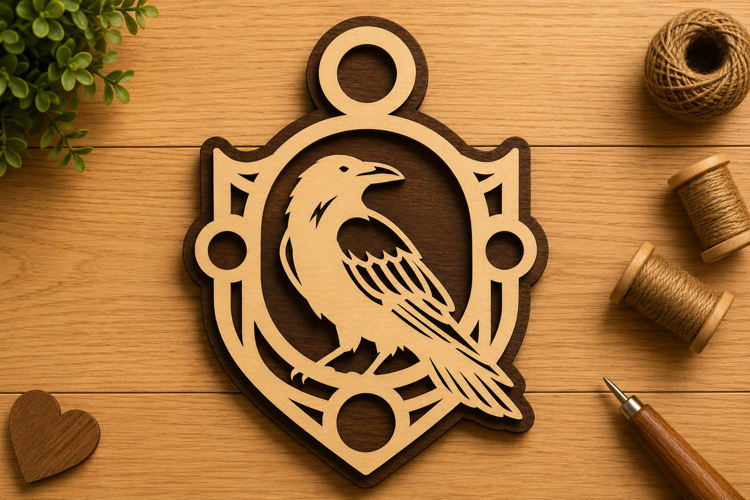 Royal Raven Frame Laser Cut Svg File Design royal raven svg