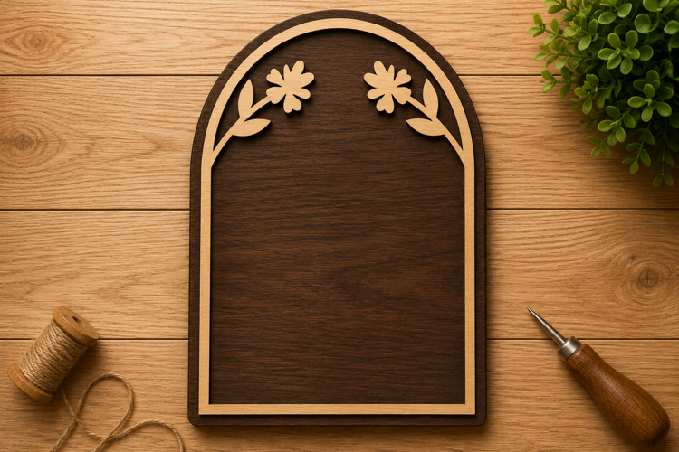 Elegant Raven Arch Frame Laser Cut Svg File Design raven