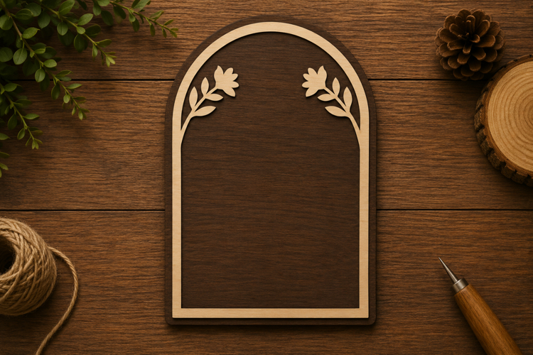 Botanical Arch Panel Laser Cut Svg File Design botanical ar