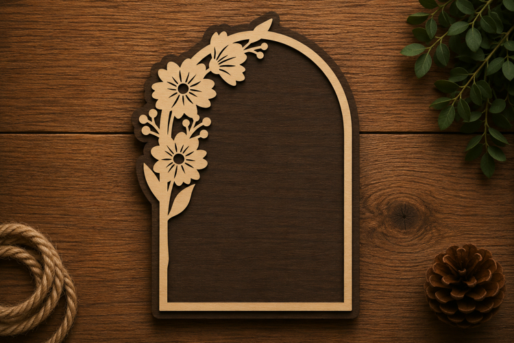 Floral Arch Left Laser Cut Svg File Design floral arch svg