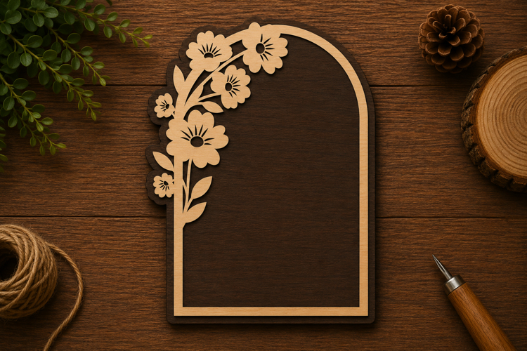 Floral Arch Left Laser Cut Svg File Design floral arch svg