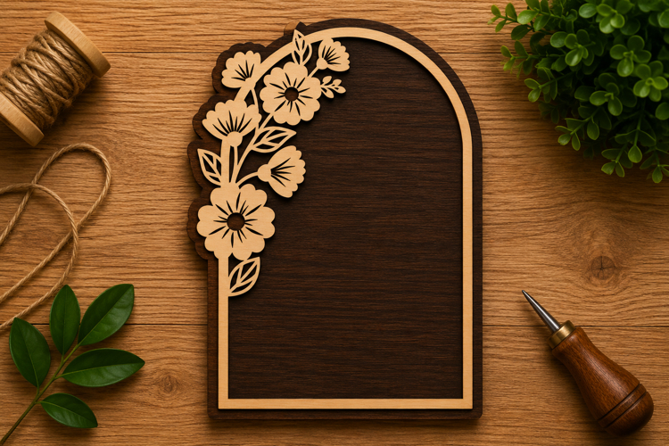 Floral Arch Right Laser Cut Svg File Design floral arch svg