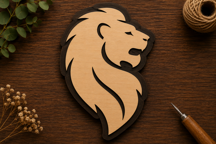 Lion Profile Laser Cut Svg File Design lion profile svg