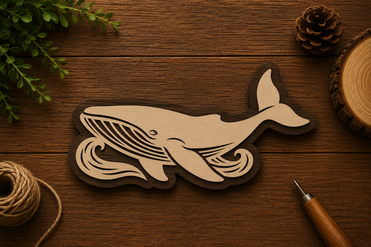 Dynamic Whale Laser Cut Svg File Design dynamic whale svg