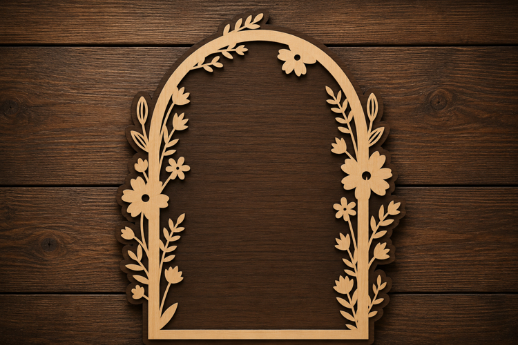 Botanical Arch Frame Laser Cut SVG File botanical arch svg