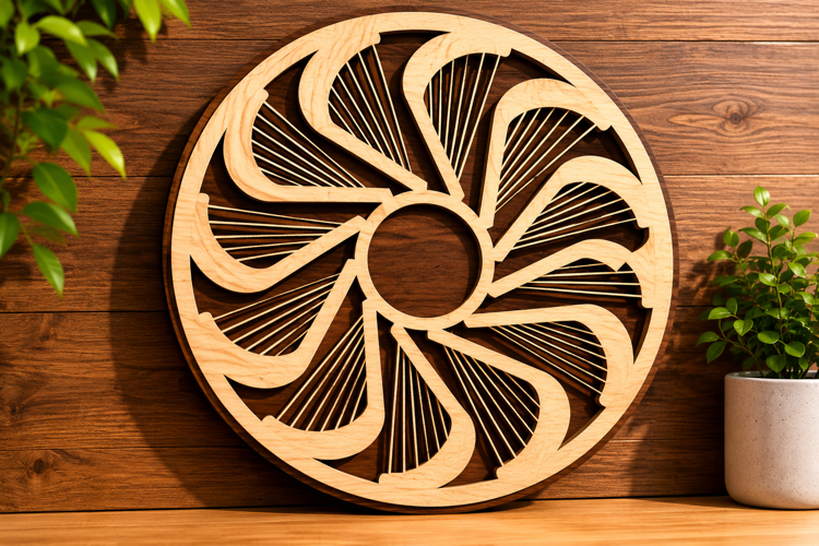 Geometric Spiral Pattern Laser Cut SVG File spiral svg
