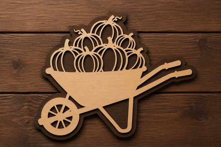Pumpkin Wheelbarrow Laser Cut SVG File pumpkin svg design