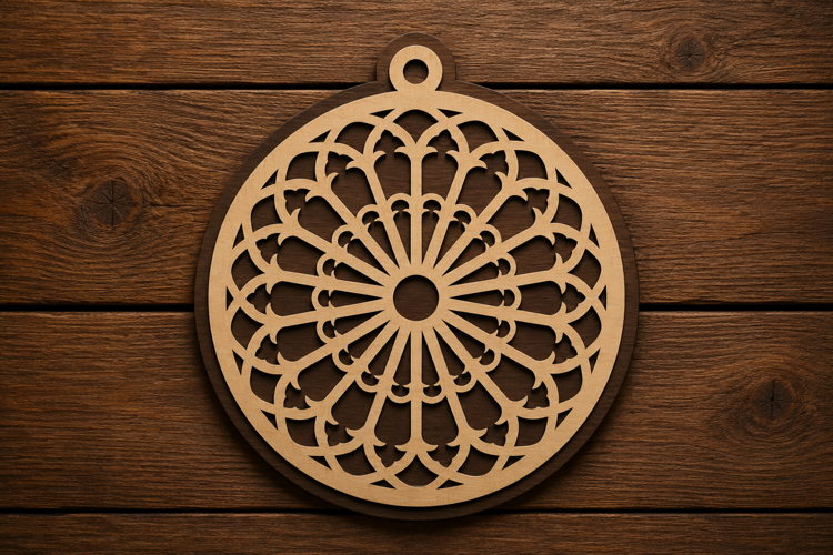 Round Mandala Ornament Laser Cut SVG File