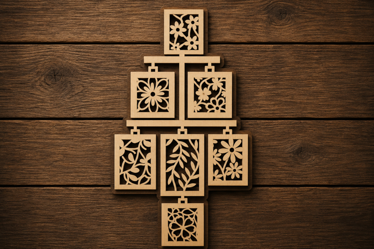 Decorative Geometric Cross Wall Art Laser Cut SVG File cross