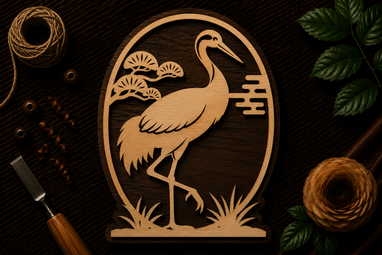 Heron Bird Nature Scene Laser Cut SVG File heron svg, bird