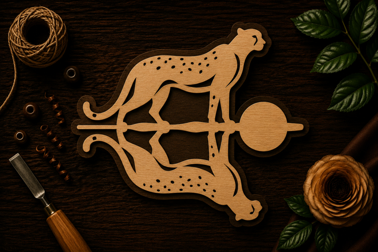 Cheetah Wildlife Decorative Laser Cut SVG File cheetah svg