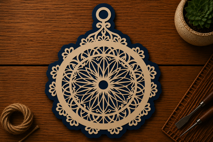 Mandala Ornament Decorative Laser Cut SVG File mandala svg