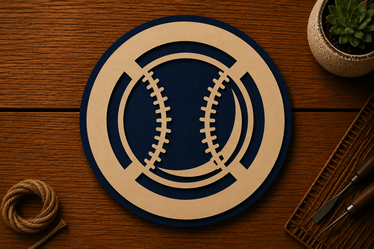 Baseball Sports Emblem Laser Cut SVG File baseball svg, base
