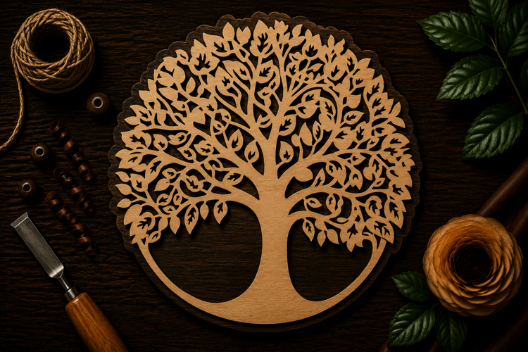 Tree of Life Decorative Laser Cut SVG File tree of life svg