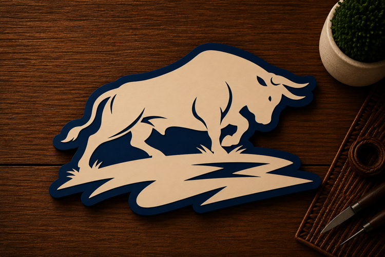 Bull Animal Silhouette Laser Cut SVG File bull svg