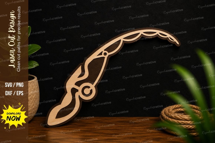 Decorative Feather Quill Laser Cut SVG File feather quill