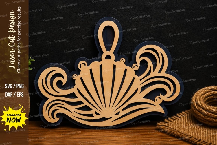 Seashell Ornament Laser Cut SVG File seashell svg, shell