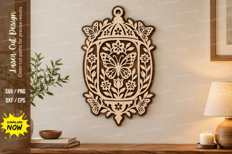 Ornate Butterfly Laser Cut SVG File, ornate butterfly svg