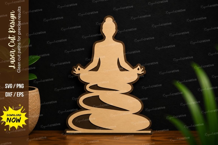 Zen Meditation Stone Balance Laser Cut SVG File zen meditati