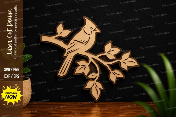 Bird On Branch Svg Image 18