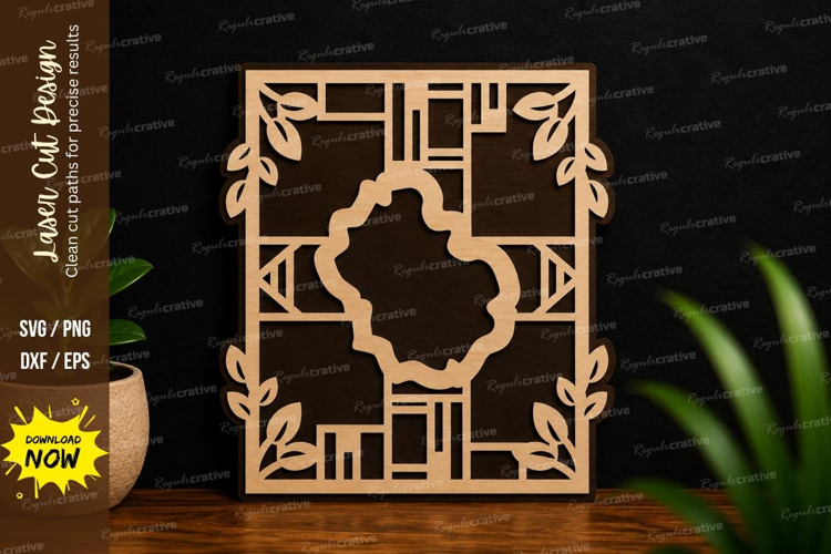 Geometric Art Deco Frame Laser Cut SVG File art deco frame
