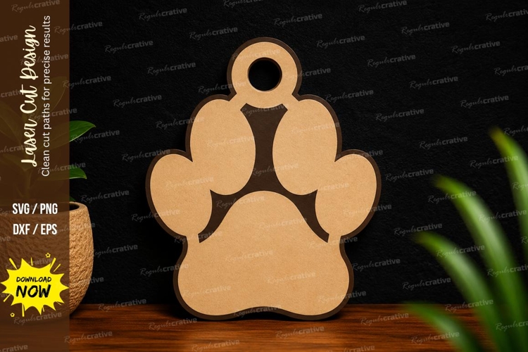 Dog Paw Ornament Svg
