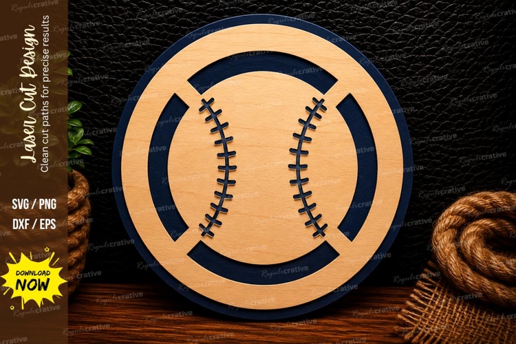 Baseball Round Laser Cut SVG Design baseball svg, baseball