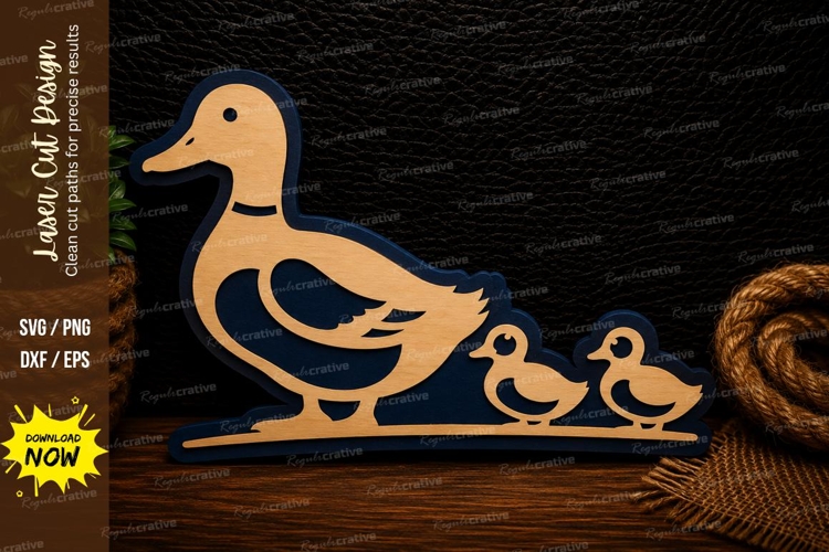 Duck Family Laser Cut SVG Design duck family svg, mother