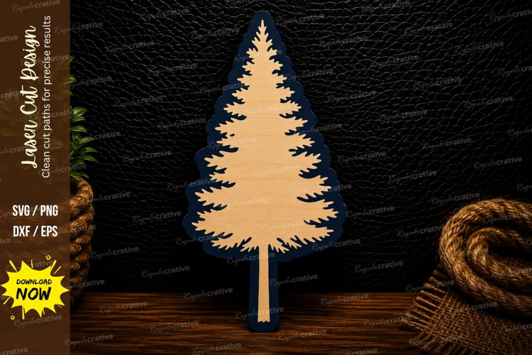 Minimal Pine Tree Laser Cut SVG Design pine tree svg, evergr