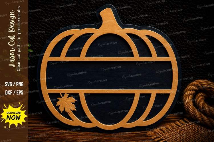 Pumpkin Name Frame Laser Cut SVG Design pumpkin frame svg,