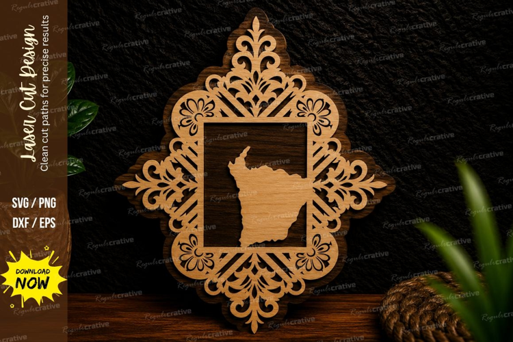 Minnesota State Frame Laser Cut SVG Design minnesota svg